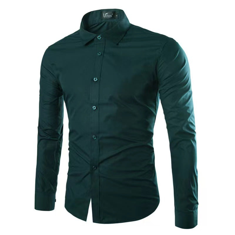 Men's Tailored Business Shirt with Kent Collar & Stretch-Cotton Fit — Sebastian