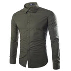 Men's Tailored Business Shirt with Kent Collar & Stretch-Cotton Fit — Sebastian