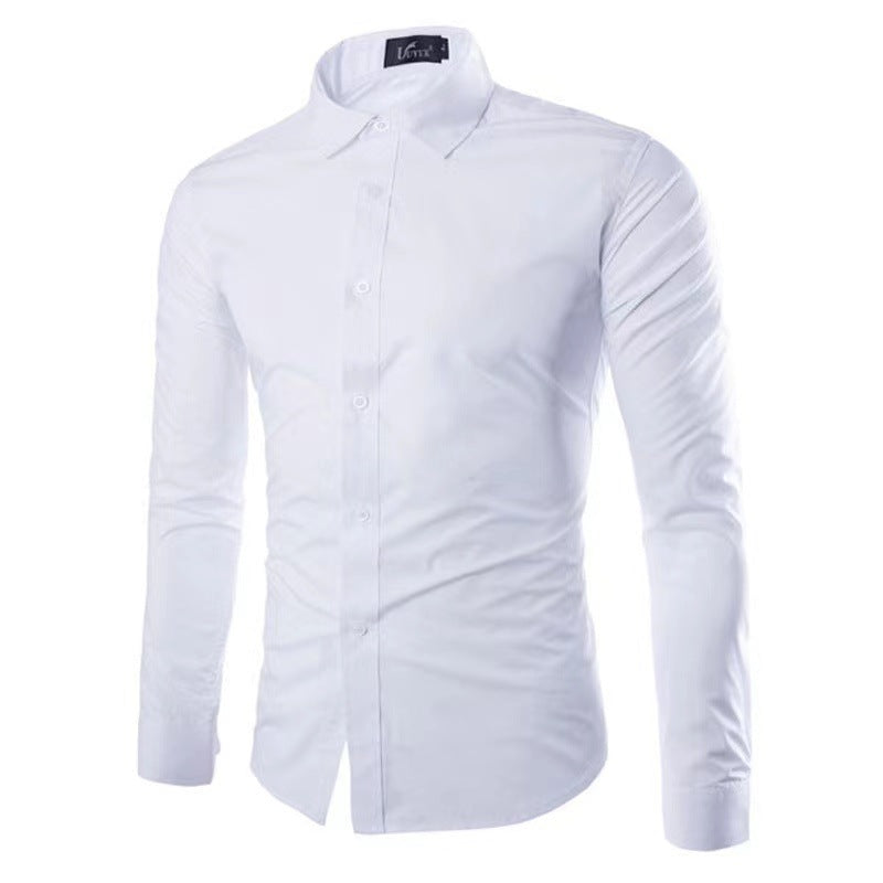 Men's Tailored Business Shirt with Kent Collar & Stretch-Cotton Fit — Sebastian