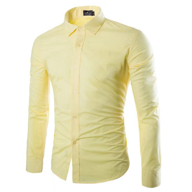 Men's Tailored Business Shirt with Kent Collar & Stretch-Cotton Fit — Sebastian