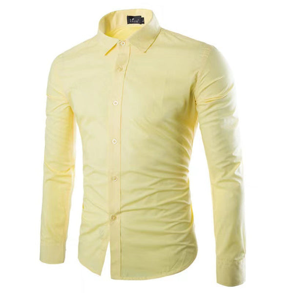 Men's Tailored Business Shirt with Kent Collar & Stretch-Cotton Fit — Sebastian