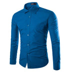 Men's Tailored Business Shirt with Kent Collar & Stretch-Cotton Fit — Sebastian