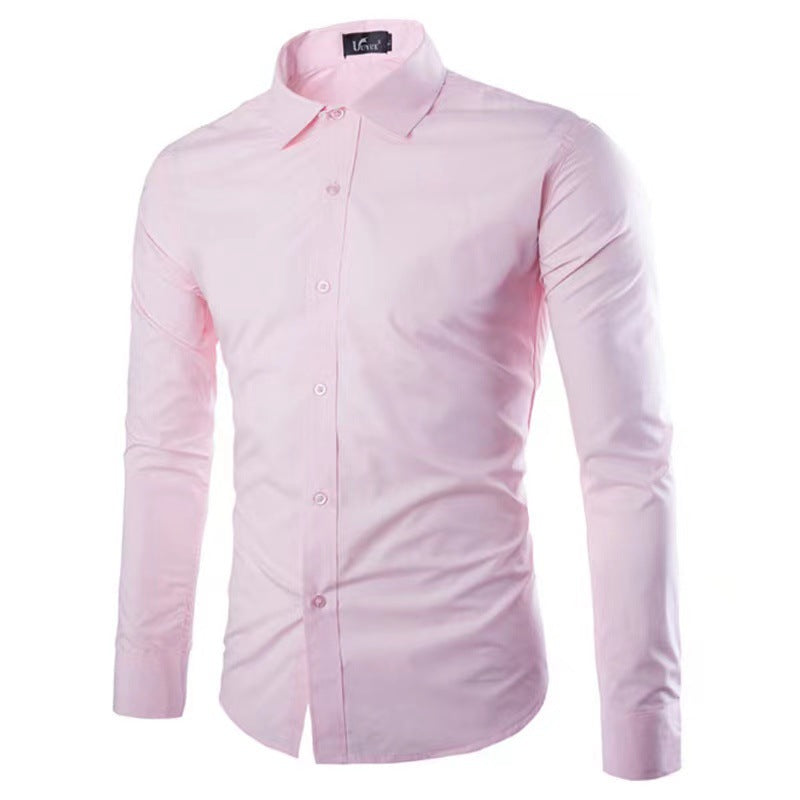 Men's Tailored Business Shirt with Kent Collar & Stretch-Cotton Fit — Sebastian