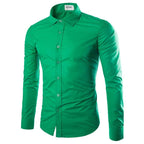 Men's Tailored Business Shirt with Kent Collar & Stretch-Cotton Fit — Sebastian