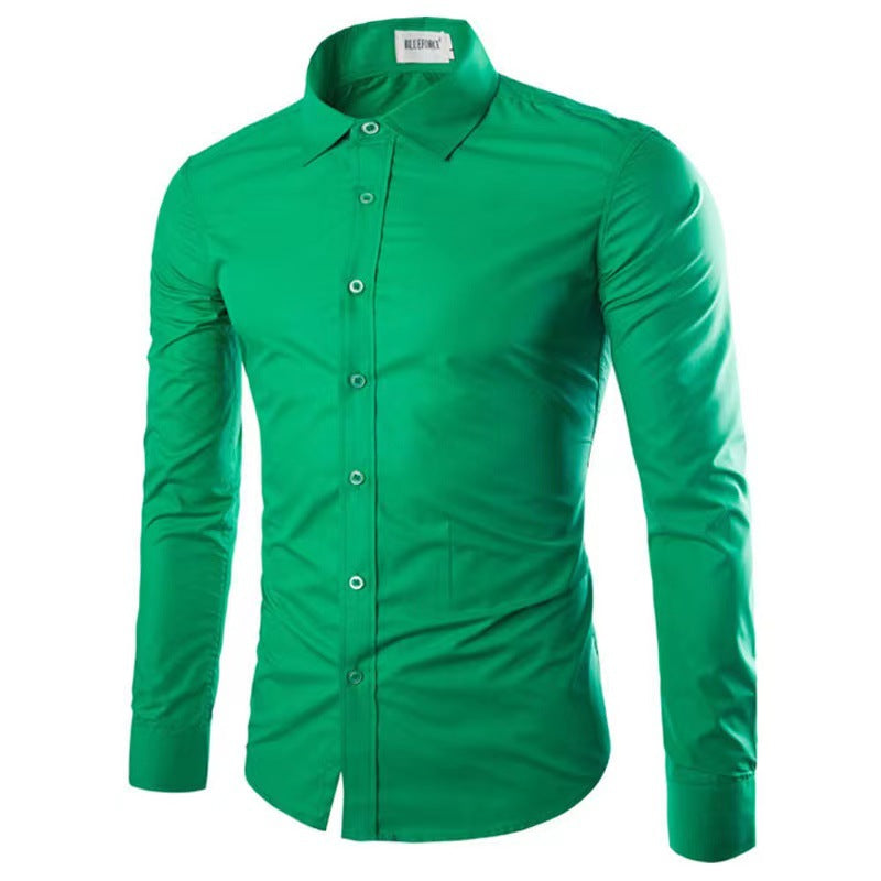 Men's Tailored Business Shirt with Kent Collar & Stretch-Cotton Fit — Sebastian