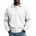 Men's Waffle Knit Polo Shirt with Relaxed Fit & Ribbed Cuffs — Arthur