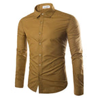 Men's Tailored Business Shirt with Kent Collar & Stretch-Cotton Fit — Sebastian