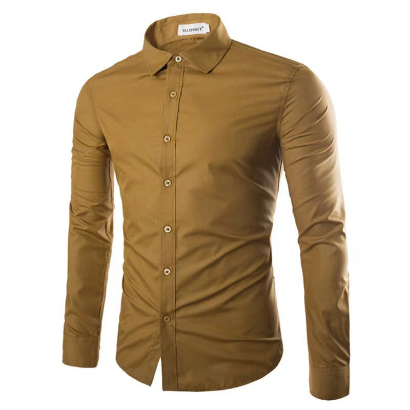 Men's Tailored Business Shirt with Kent Collar & Stretch-Cotton Fit — Sebastian