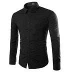 Men's Tailored Business Shirt with Kent Collar & Stretch-Cotton Fit — Sebastian