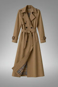 Women's Belted Trench Coat with Notched Lapel & Lightweight Comfort — Joss