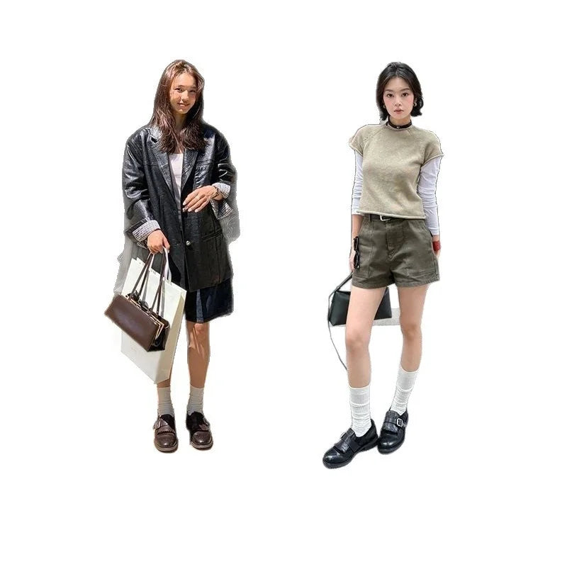 Women's Brogue Loafers with Fringed Kiltie & Cushioned Footbed - Lifestyle Two Models