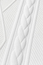 Women's Open Front Blazer with Stand Collar & Cable Knit Texture - Cable Knit Texture Close Up