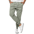 Men's Cotton Casual Pants with Drawstring & Cuffed Jogger Fit — Daniel