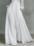 Women's Collared A-Line Maxi Dress with Long Sleeves & Relaxed Fit — Catherine