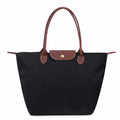Women's Structured Foldable Tote Bag with Leather Trim & Snap Flap — Clementine