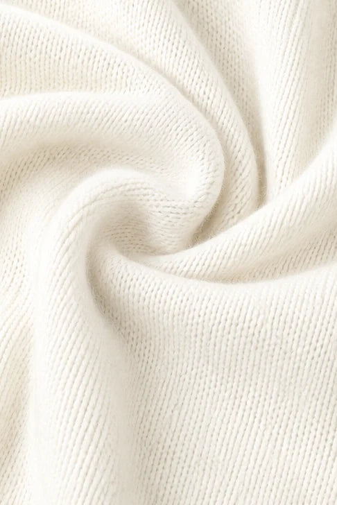 Women's Hooded Knit Sweater with Ribbed Trim & Oversized Fit - Fabric Texture