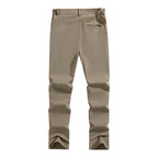 Khaki Men's Tracking Pants with Zippered Pockets & Pre-Shaped Knees — Levi - Back Detail
