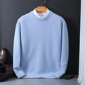 Men's Mohair Sweater with Ribbed Crew Neck & Cuffs — Logan