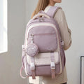 Women's Multi-Pocket School Backpack with Adjustable Straps for Everyday Wear — Dora