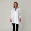 Women's Long Sleeve Blouse in Flowing Rayon with Oversized Fit — Lilith