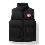 Men's Padded Vest with Quilted Insulation & Relaxed Fit - Studio Flat Front