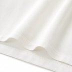 White Women's Oversized Ruffle Blouse with V-Neck & Three-Quarter Sleeves — Nell - Hem Detail