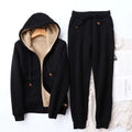 Women's Sherpa Hoodie Set with Zip-Up Front & Jogger Pants — Saskia