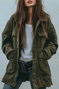 Women's Utility Jacket with Oversized Fit & Snap-Button Pockets — Harriet