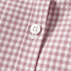 Women's Vintage Plaid Shirt with Button-Front & Relaxed Fit - Button Detail Close Up