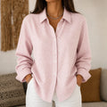 Women's Vintage Plaid Shirt with Button-Front & Relaxed Fit — Natalie