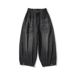 Black Men's Baggy Jeans with Wide-Leg Silhouette & Relaxed Low-Crotch Fit — Edmund - Flat Lay Studio