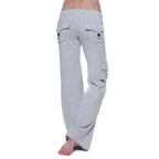 Gray Women's Cargo Pants with Wide-Leg Fit & Relaxed Comfort