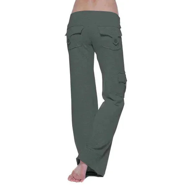 Women's Cargo Pants with Wide-Leg Fit & Relaxed Comfort